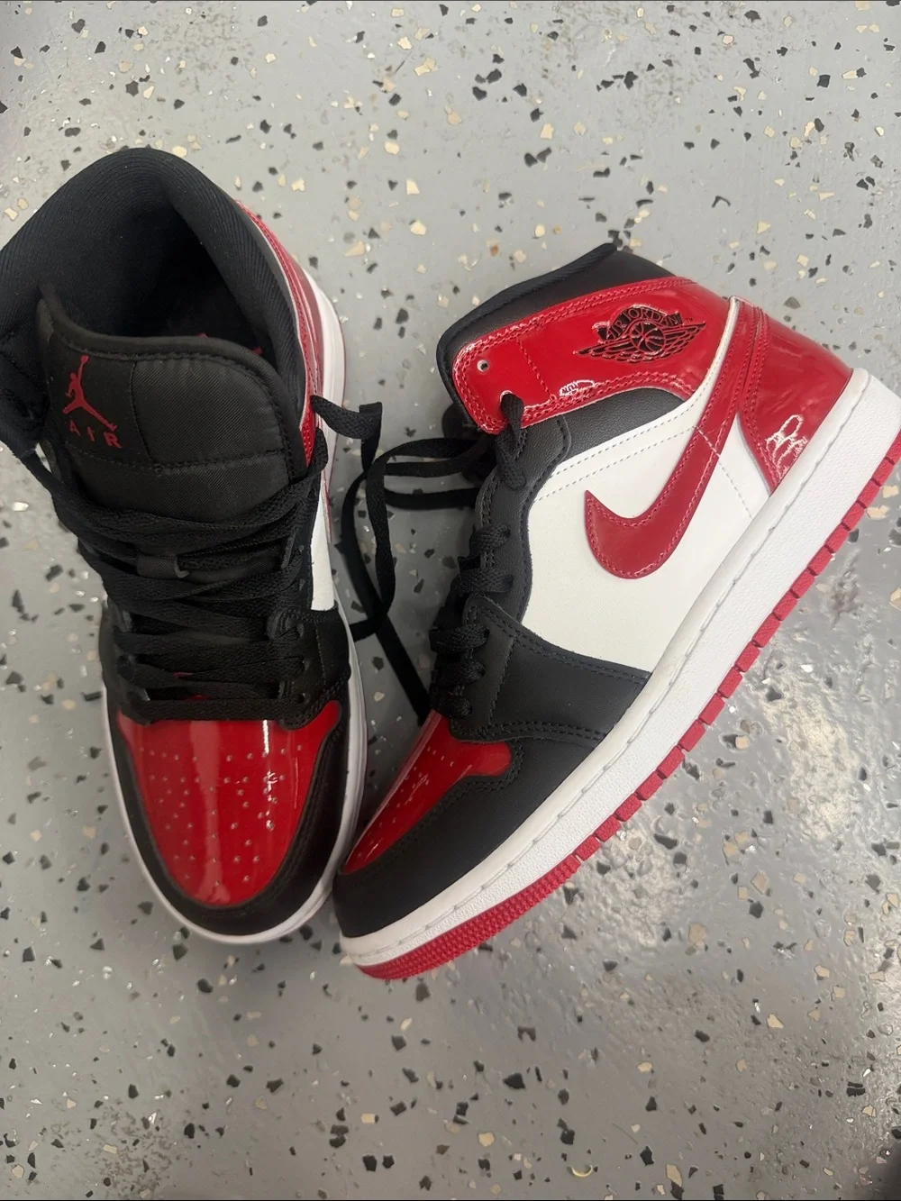 Jordan Men’s High Top Sneakers - Red/Black/White